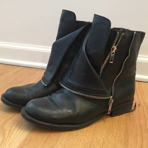 Dual Zip Moto Boots